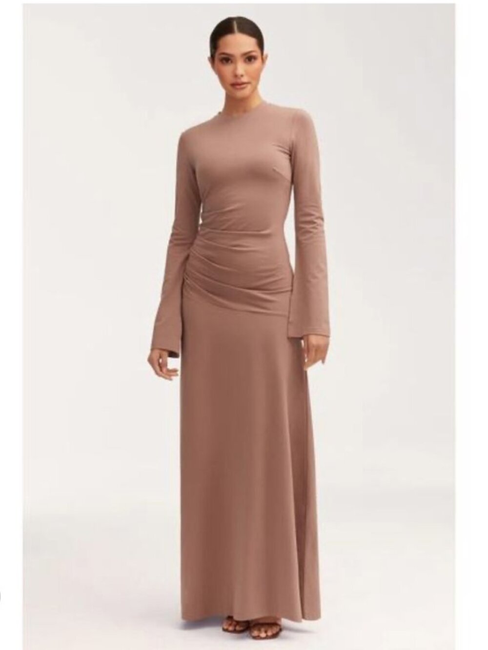 NWT Veiled Collection Natalie Ruched Jersey Maxi Dress Sz S NWT